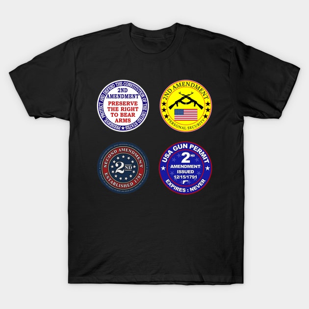 2nd Amendment Stickers T-Shirt by  The best hard hat stickers 